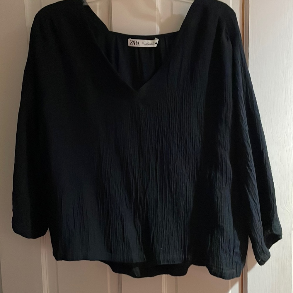 Zara V Neck oversized shirt in size small